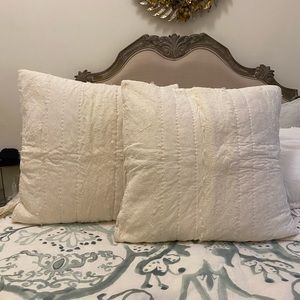 Anthropologie Laced Jersey Euro Shams - Set of 2